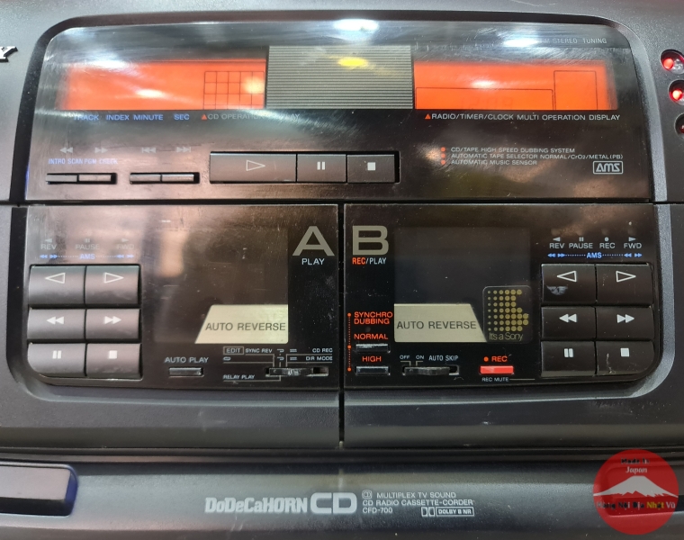Boombox Casset CD SONY CFD700 Có Sub Hậu
